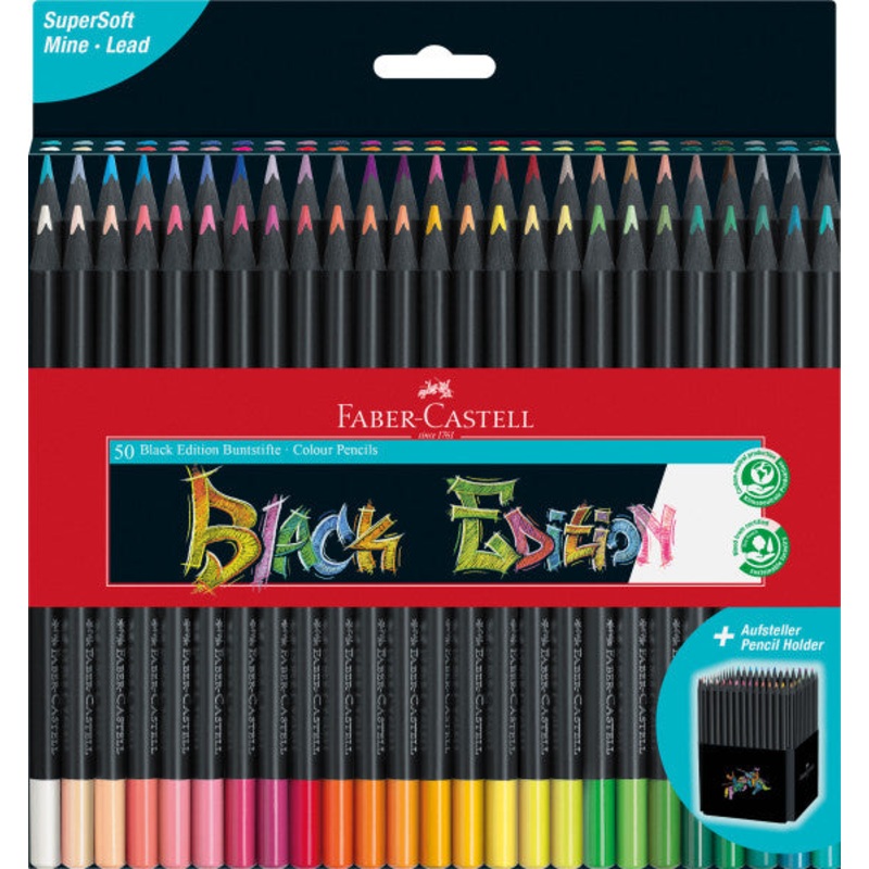 Black Edition Coloured Pencils (Box of 50)