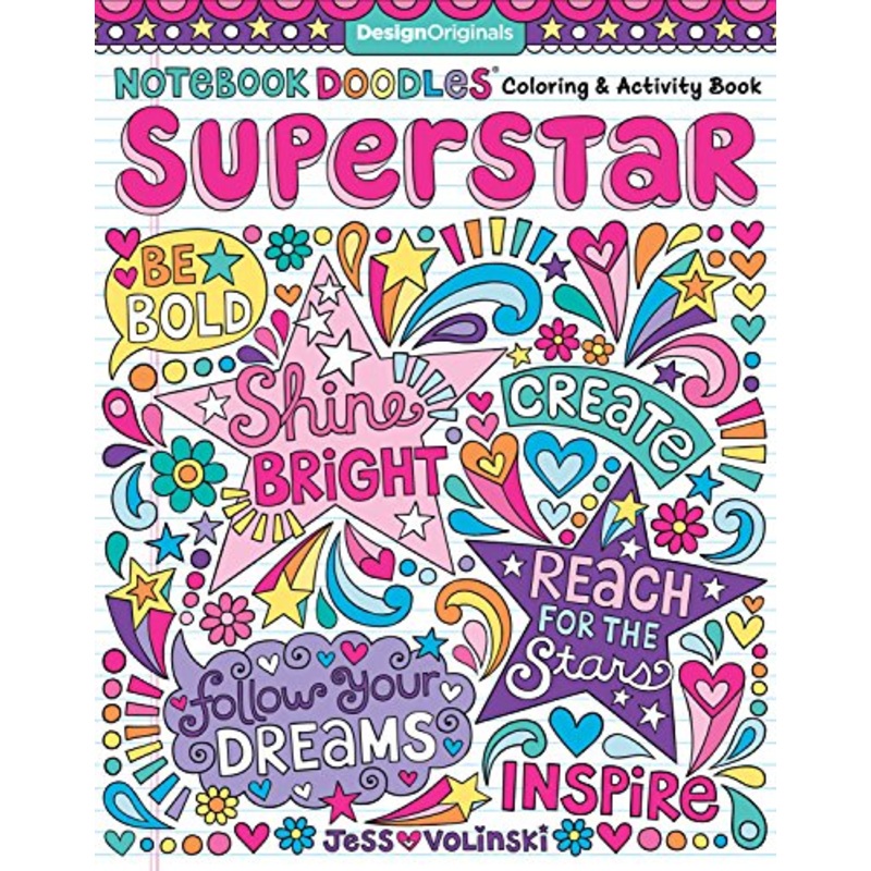Notebook Doodles Superstar Colouring Book