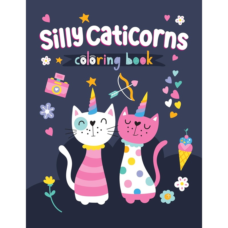 Silly Caticorns Colouring Book