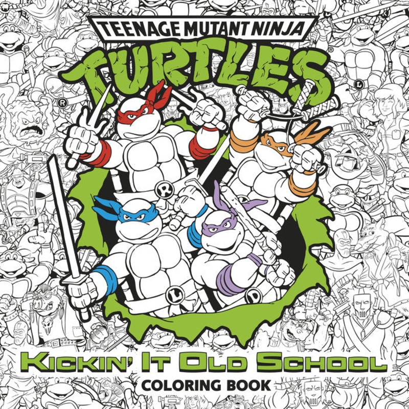 TMNT Kickin' It Old School Colouring Book