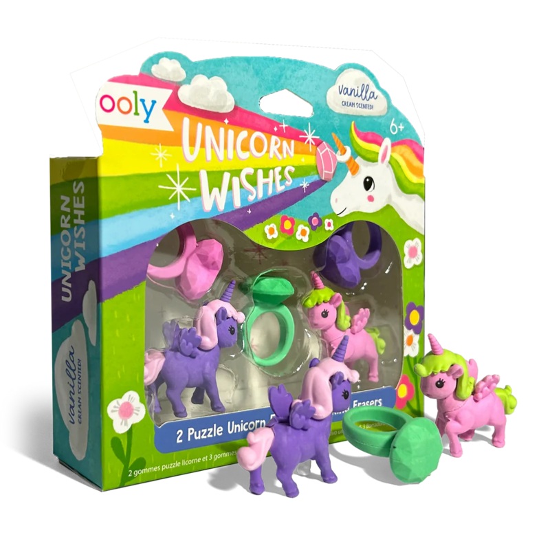Unicorn Wishes Scented Puzzle Erasers (Set of 5)