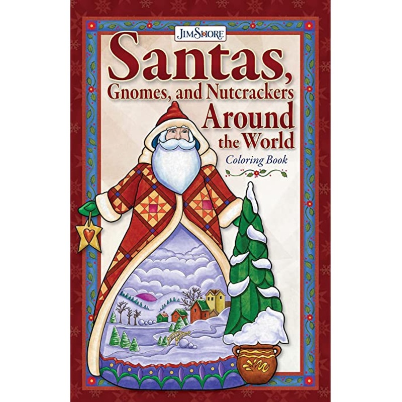 Santas, Gnomes, and Nutcrackers Around the World Colouring Book