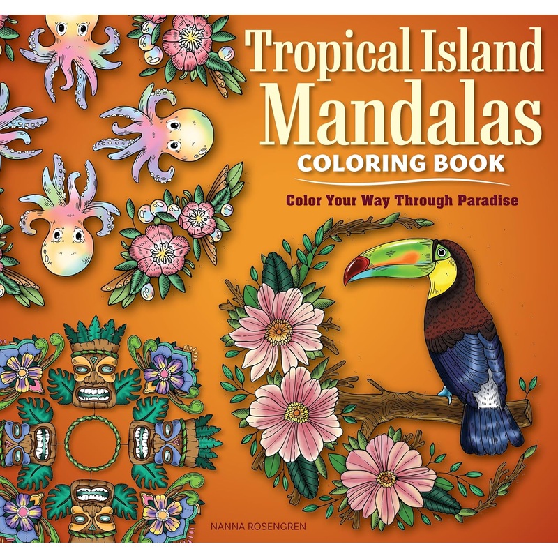 Tropical Mandalas Coloring Book