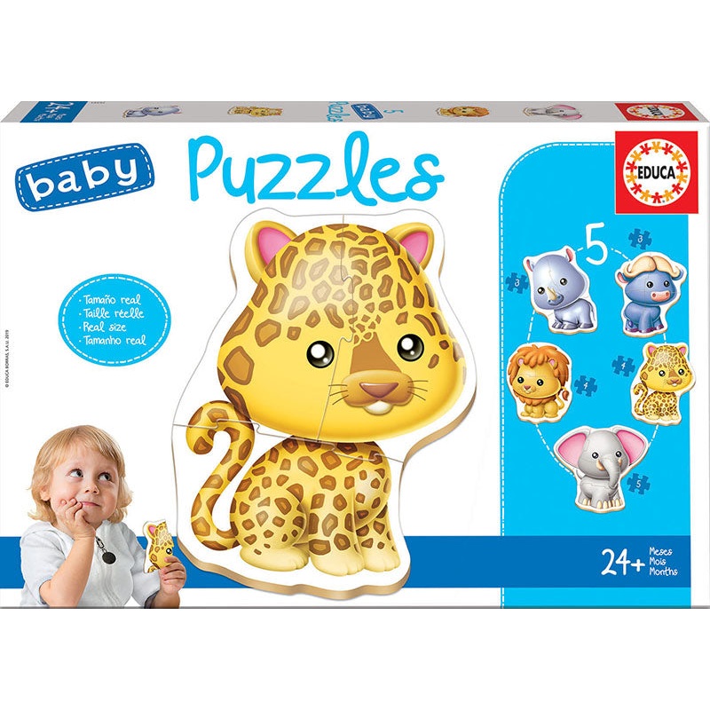 Wild Animals (5 Baby Puzzles, Educa)