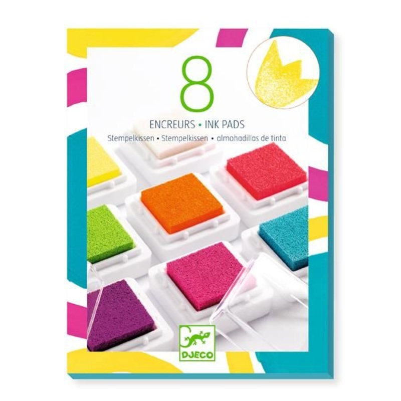 8 ink pads and 1 cleaner (by Djeco)