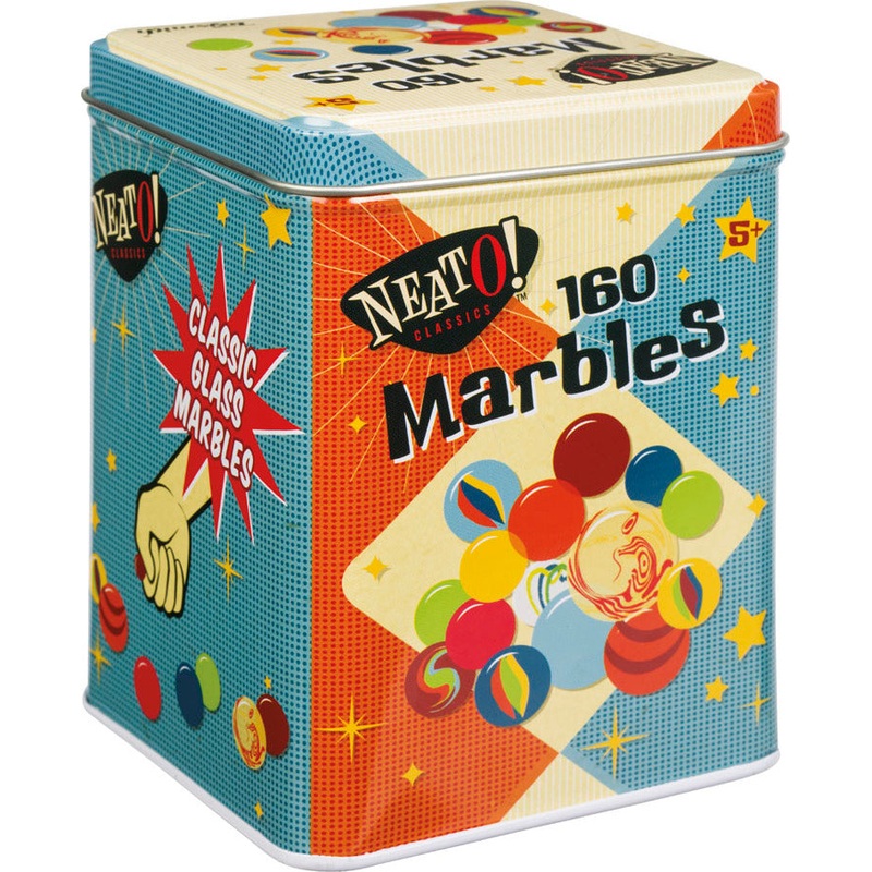 Marbles in a Tin Box (160 marbles)