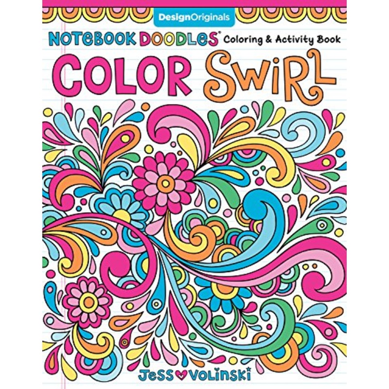 Notebook Doodles Color Swirl Colouring Book
