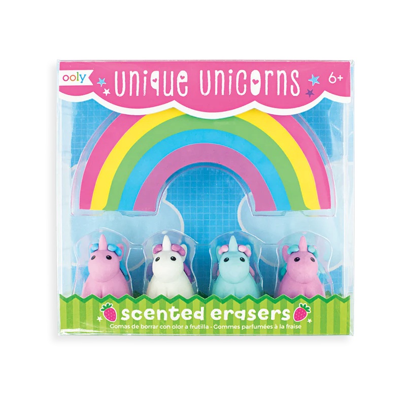 Unique Unicorn Scented Erasers (Set of 5)