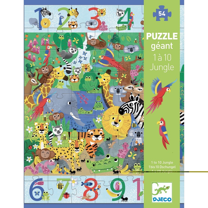 Giant Puzzle - 1 to 10 Jungle (by Djeco)