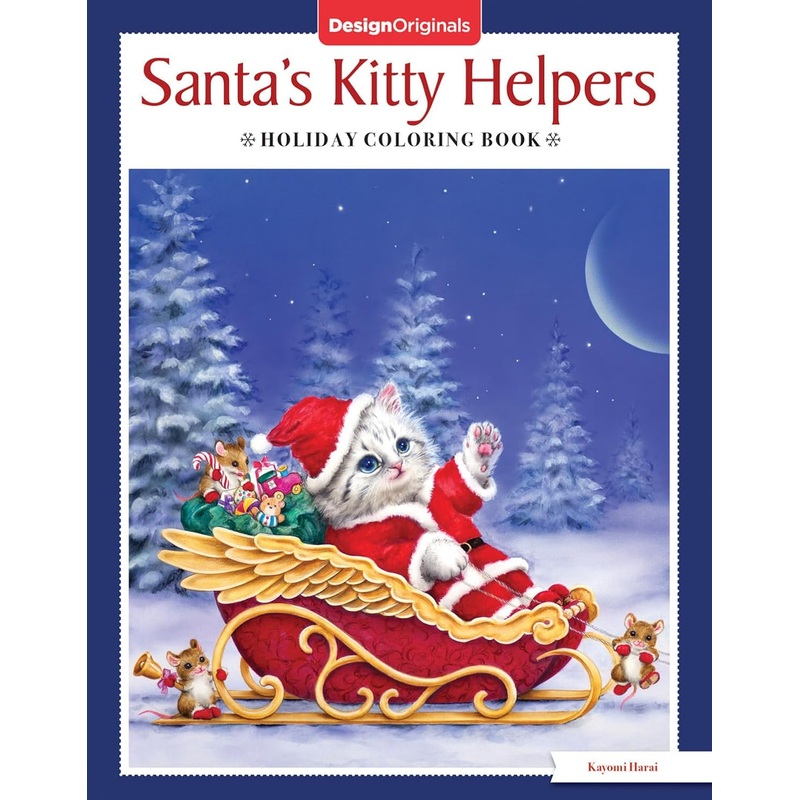 Santa's Kitty Helpers Colouring Book