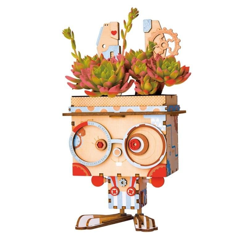 Bunny Flower Pot 3D Wooden