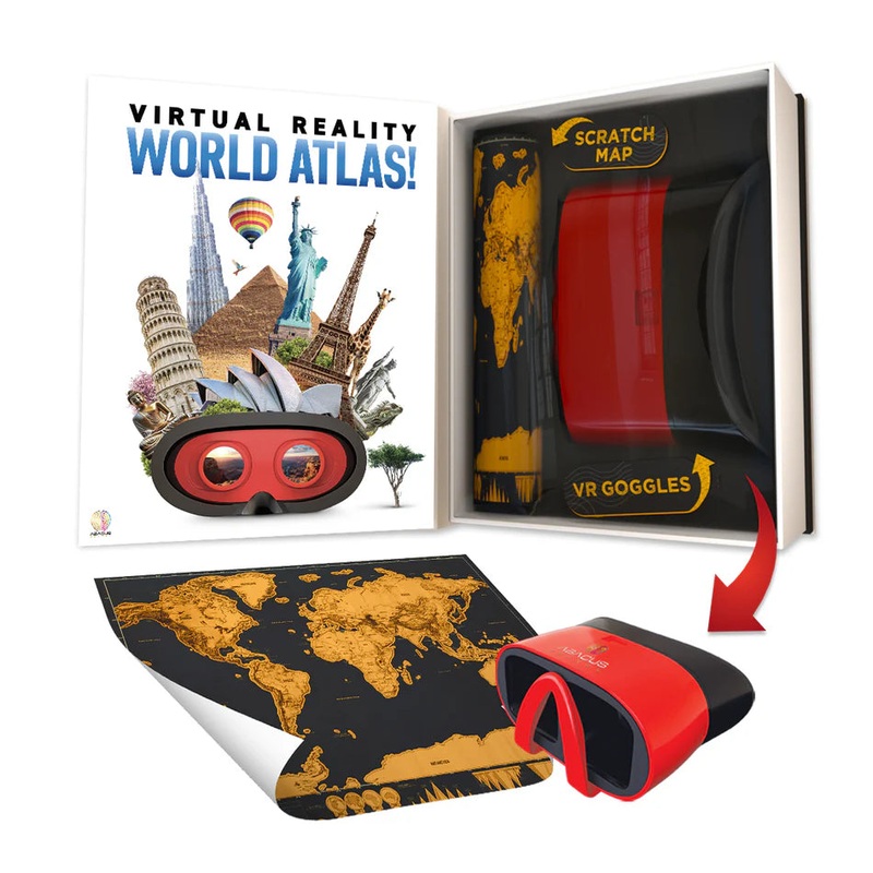 World Atlas! Virtual Reality Discovery Gift Set (w/ DK Book)