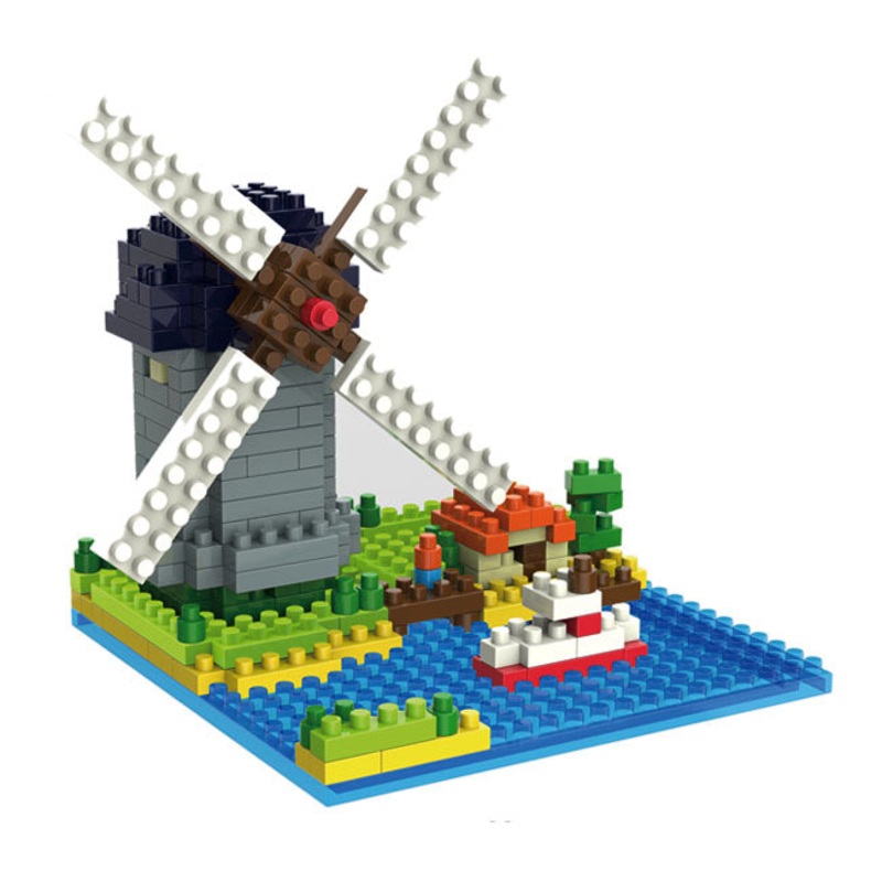 Molen Kinderdijk-Elshout (De Dutch) Nano Blocks Set