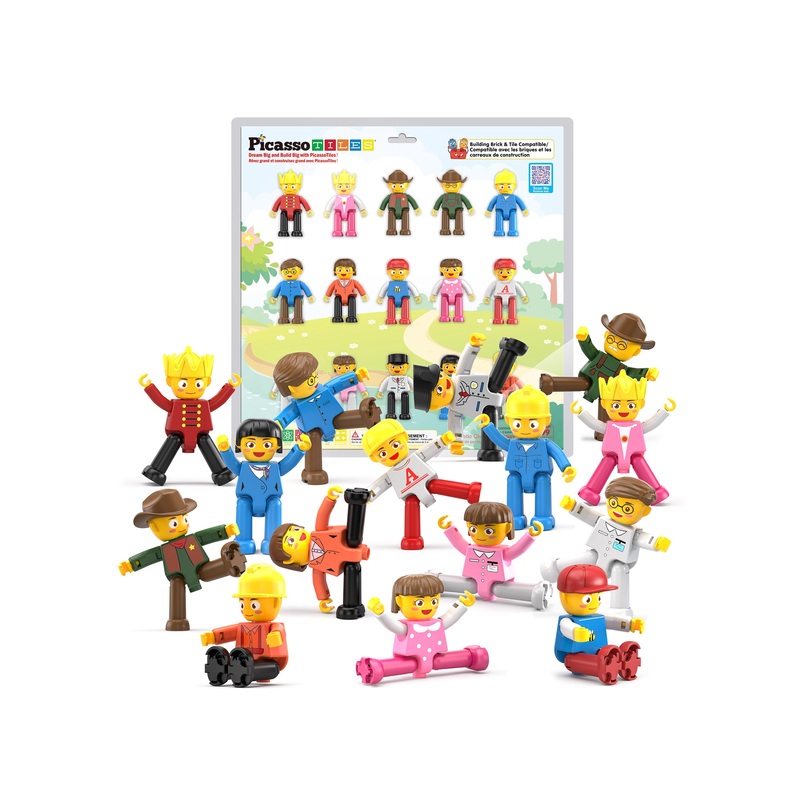15 Piece Magnetic Blocks Character Figure Building Set
