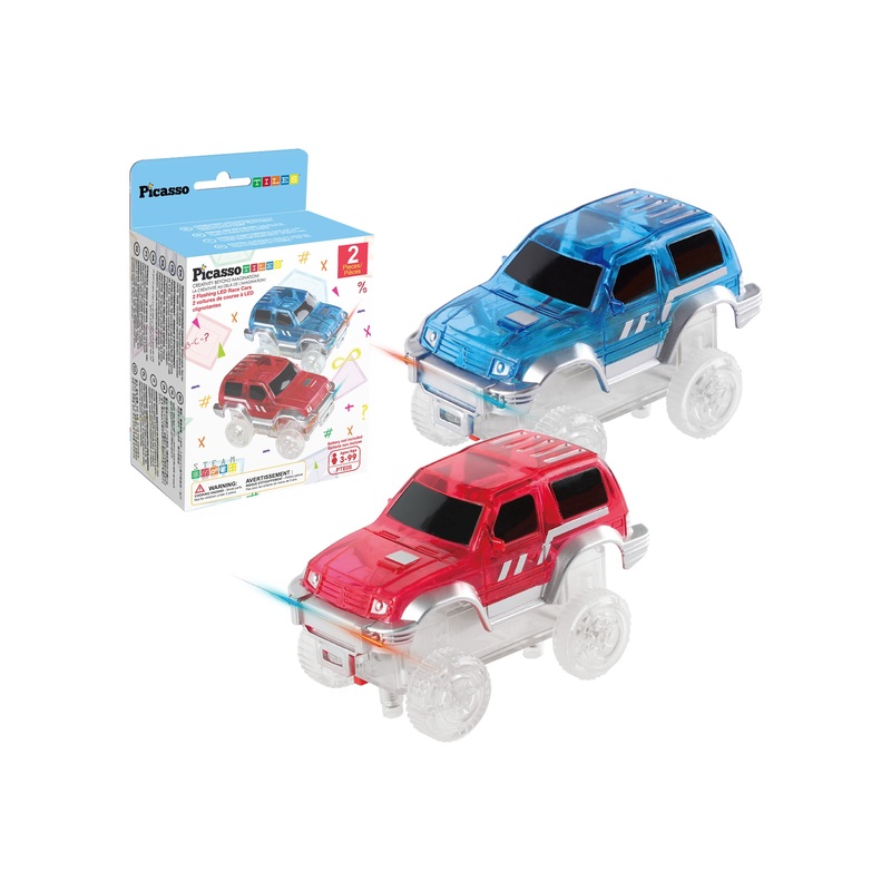 2 Pack Cars for Magnetic Race Tracks
