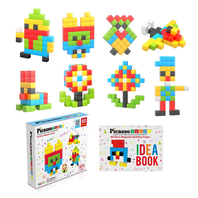 60 Piece Magnetic Puzzle Cube Playset