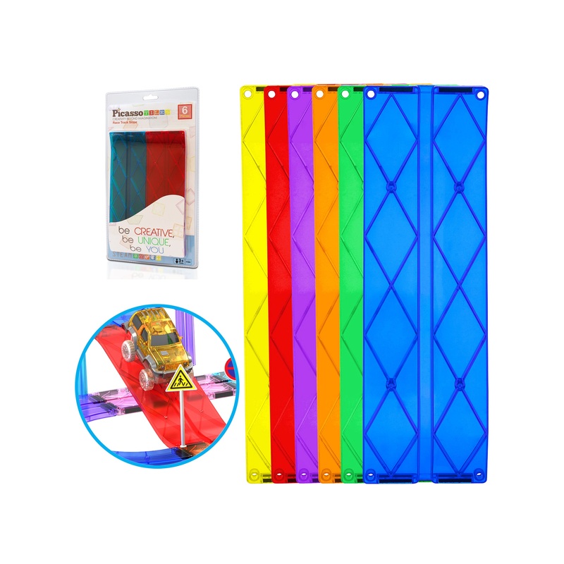 6pc Race Track Ramp Magnet Toy Expansion Pack