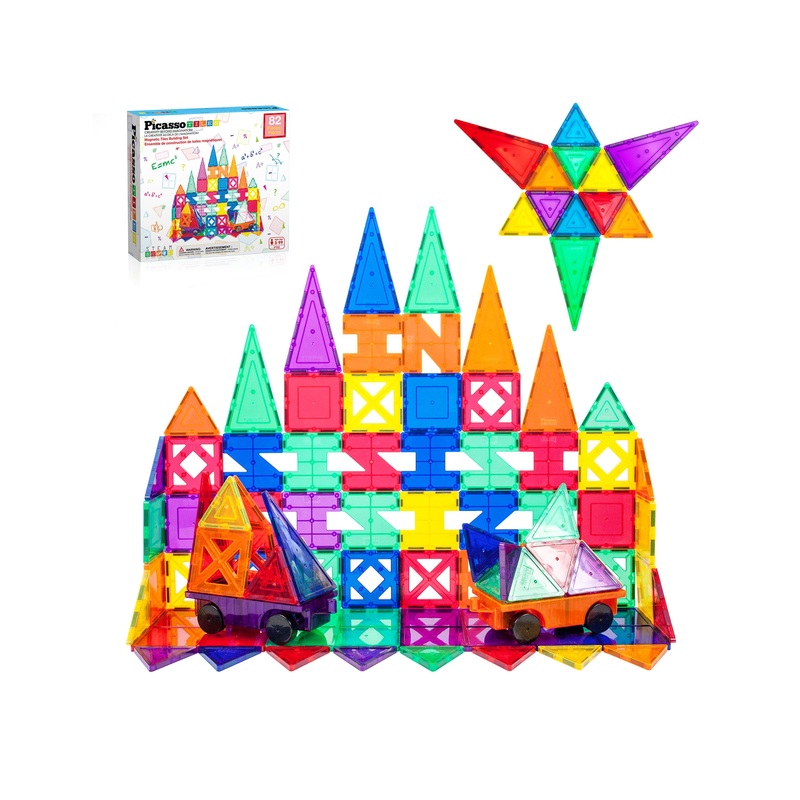 82pc Magnetic Tile Creativity Builder Set