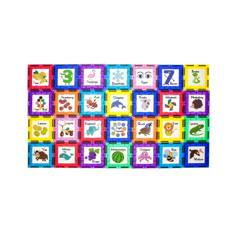 Magnetic Tiles Card Insert Set - 56 Pieces
