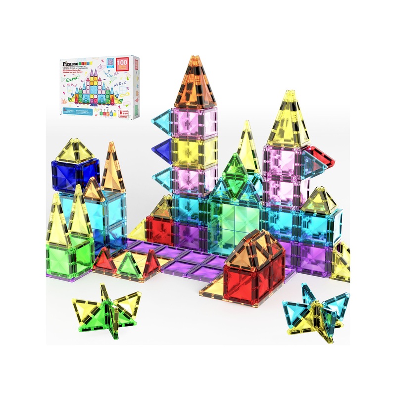 Mini Diamond Travel Size 100pc Magnet Building Tile Set