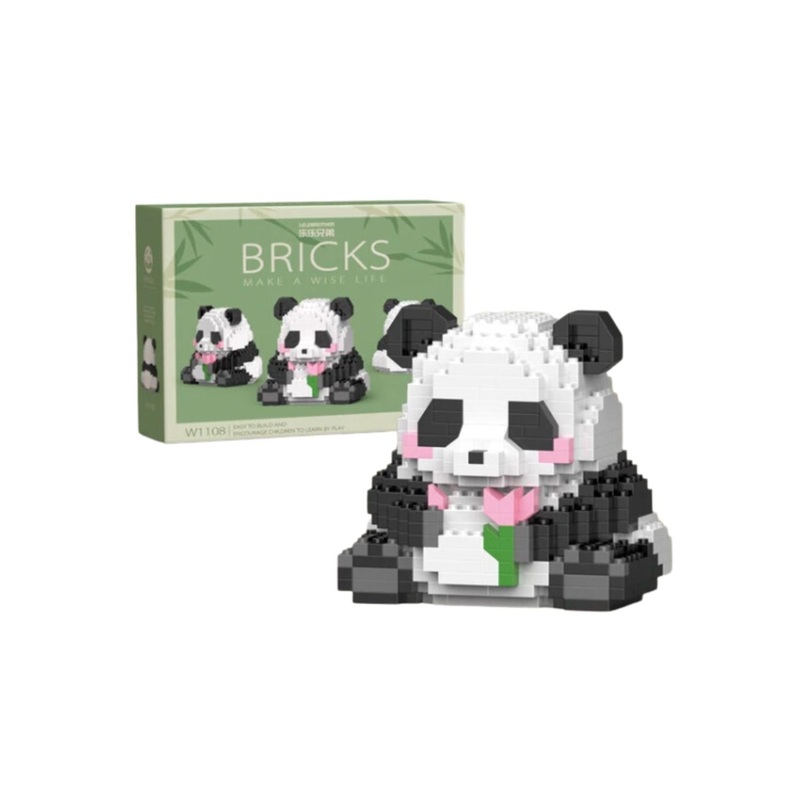 Panda with Tulips Building Set