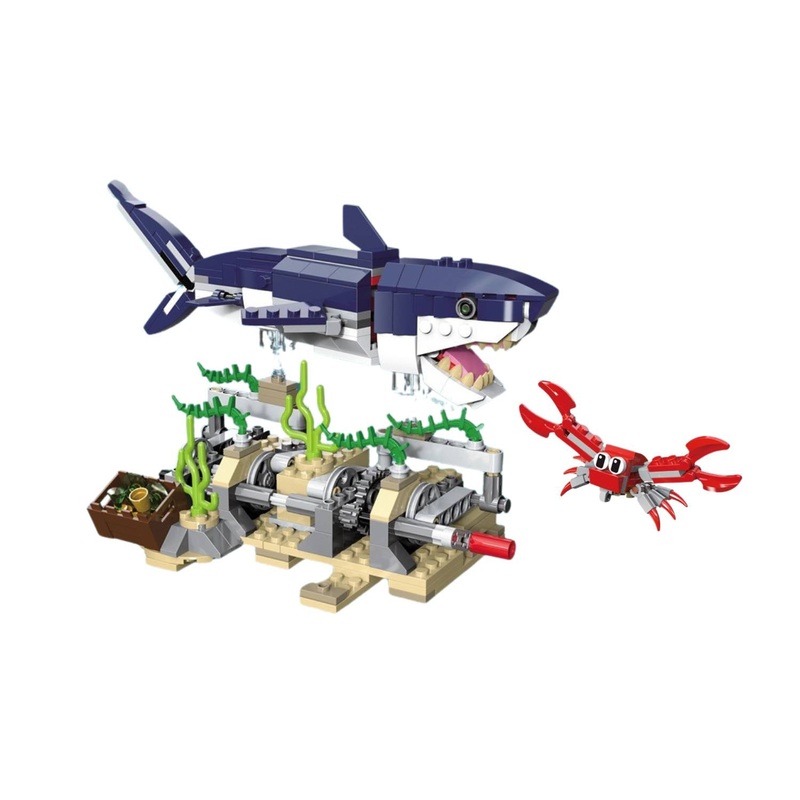 Shark and Undersea Building Blocks Set