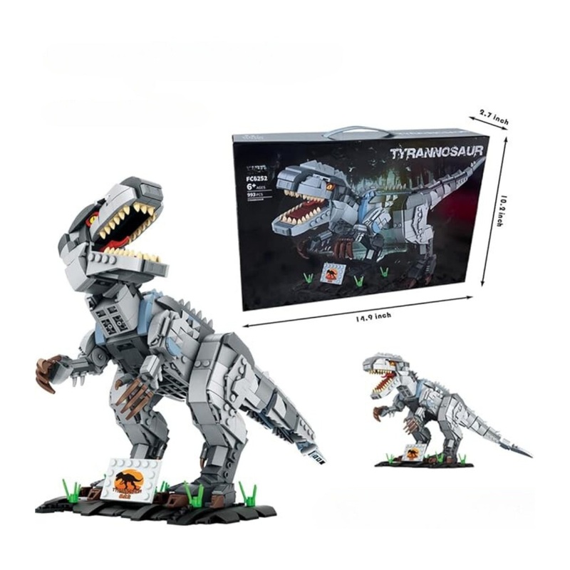 Tyrannosaur Building Block Set Construction Dino Rex Bricks Toys