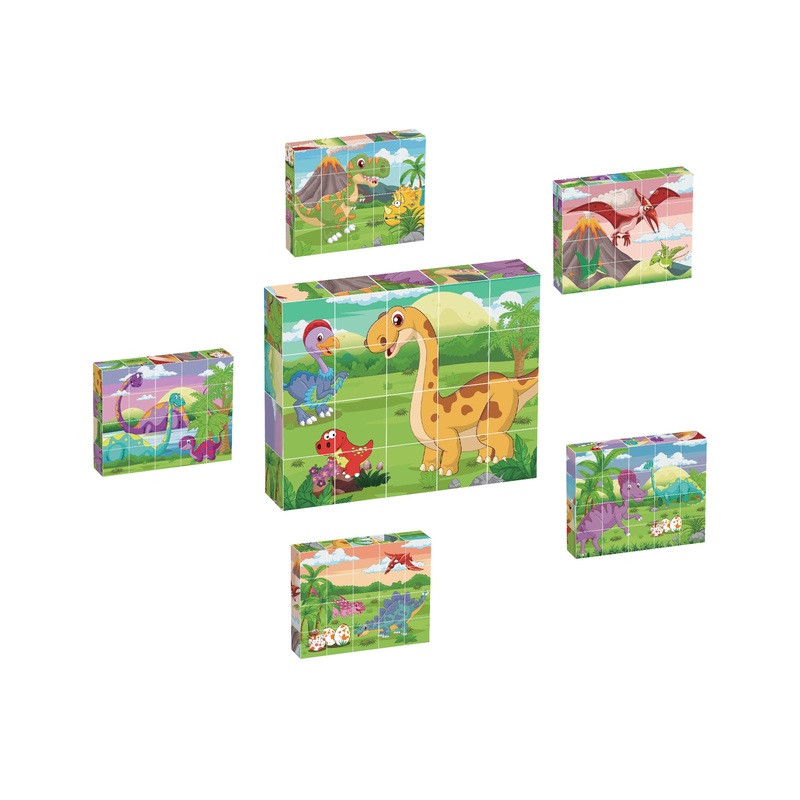 1 20pc Magnetic Cube Puzzle Block Dinosaur Set