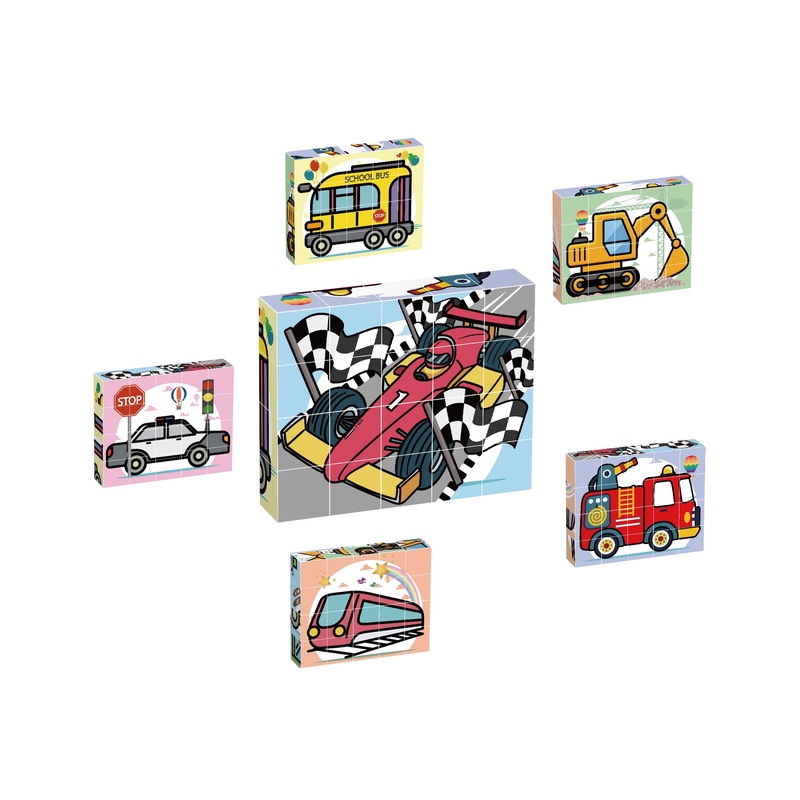 1 20pc Magnetic Cube Puzzle Block Vehicle Set