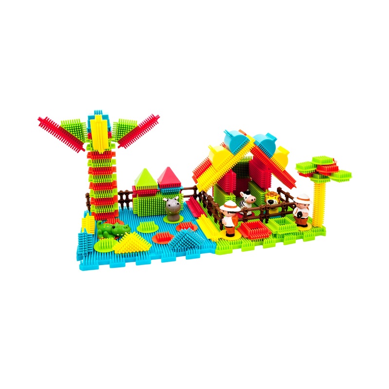 100pc Hedgehog Building Block Safari Theme Set