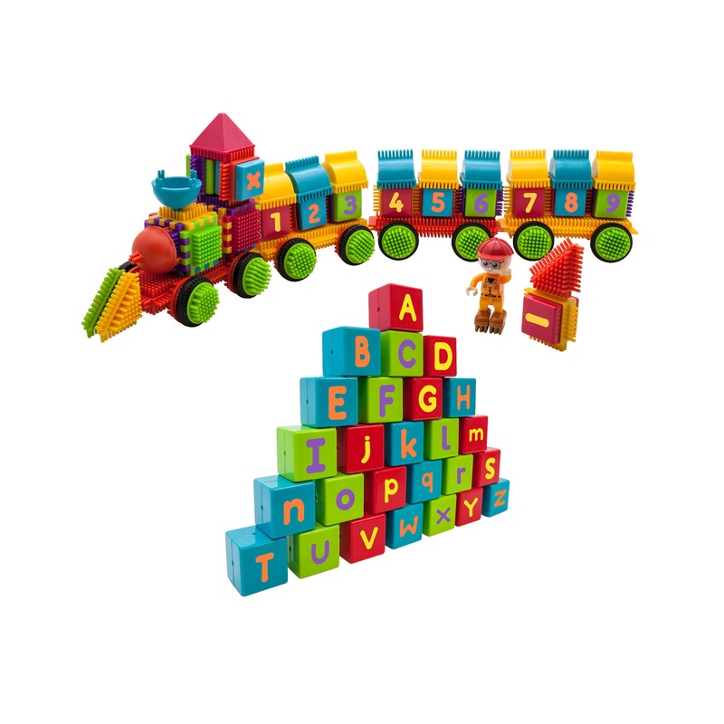 103pc Train Theme Hedgehog Building Blocks Set
