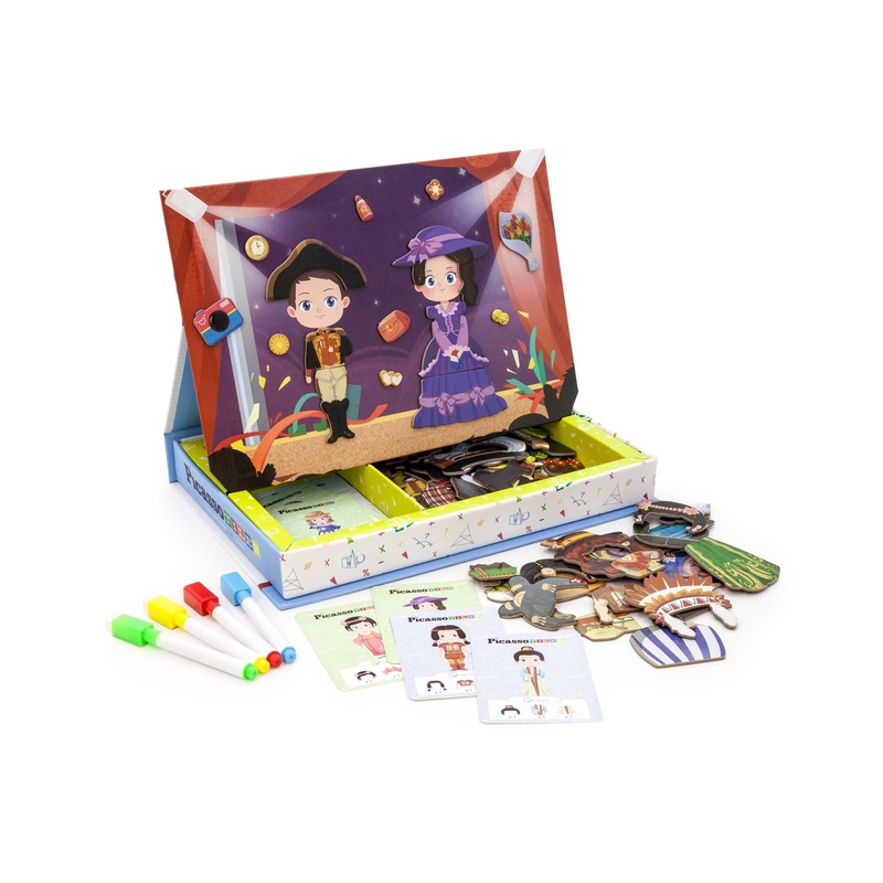 115pc Kids Magnetic Face-Board Dress Up Puzzle Book