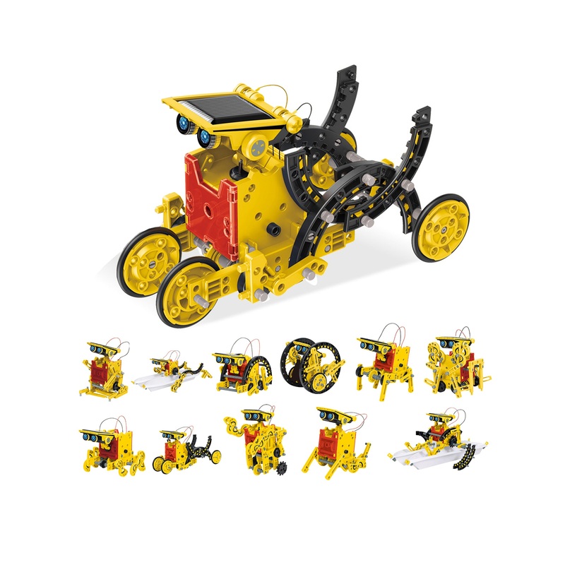 12-in-1 Solar Powered Space Robot Science Kit