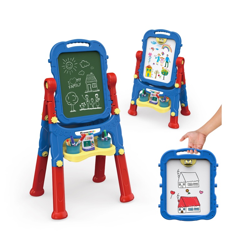 2-in-1 Easel Art Drawing Board with Accessories
