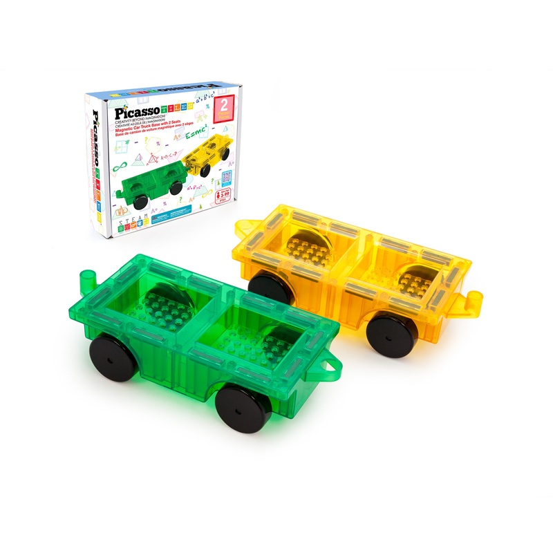 2 Piece Car Truck Base Magnetic Tile Set