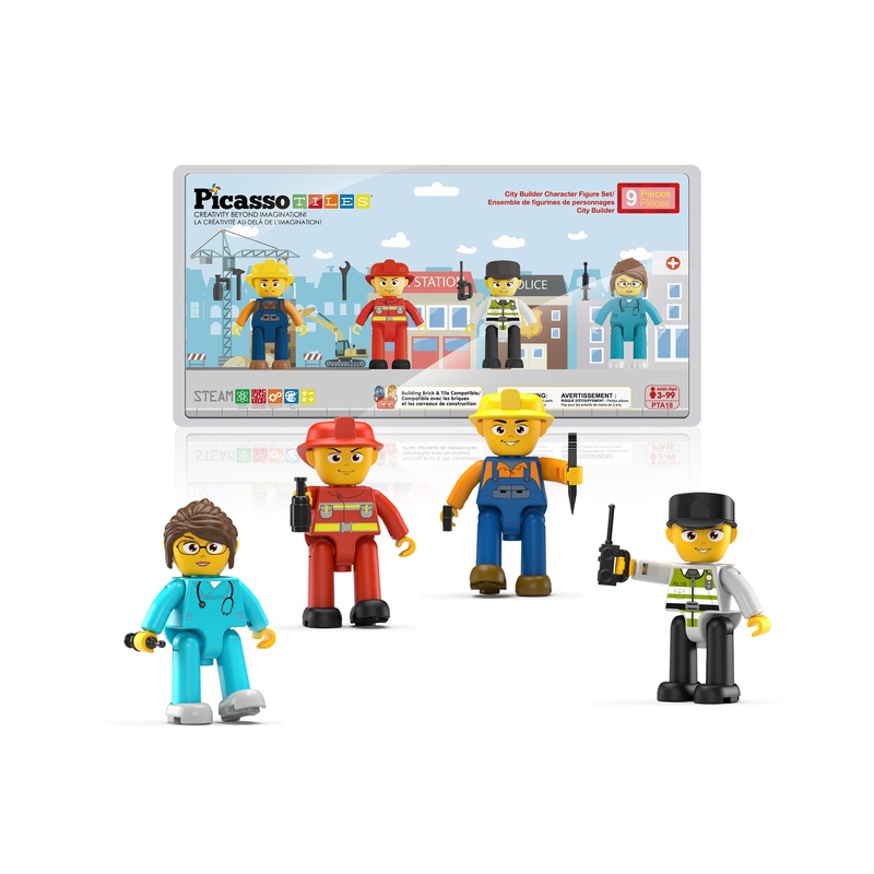 4 Piece City Builder Character Figure Set