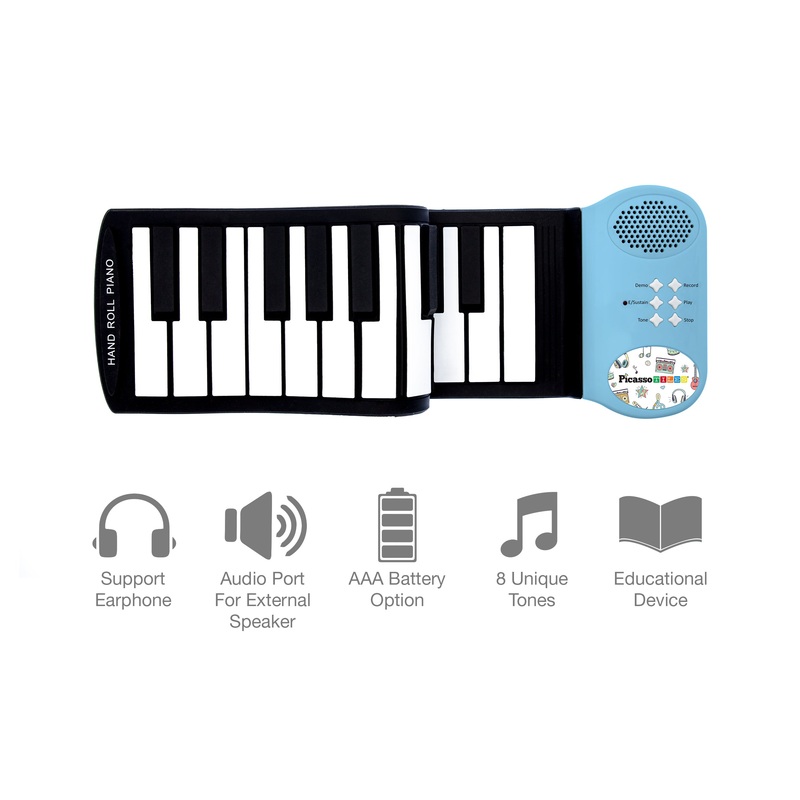 49-Key Flexible Roll-Up Piano Keyboard