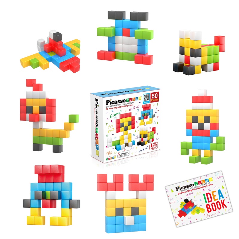 50PC Pixel Magnetic Puzzle Cube Set