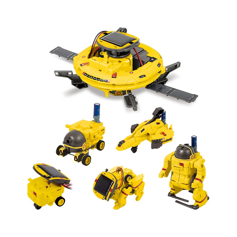 6-in-1 STEM Kids Solar Powered UFO Robot Science Kit