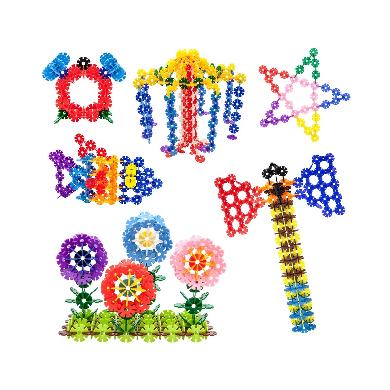 600pc Building Construction Toy Interlocking Chips