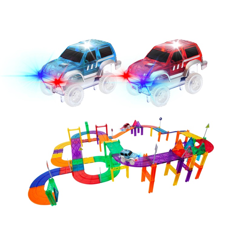81pc Race Track Building Blocks with LED Cars