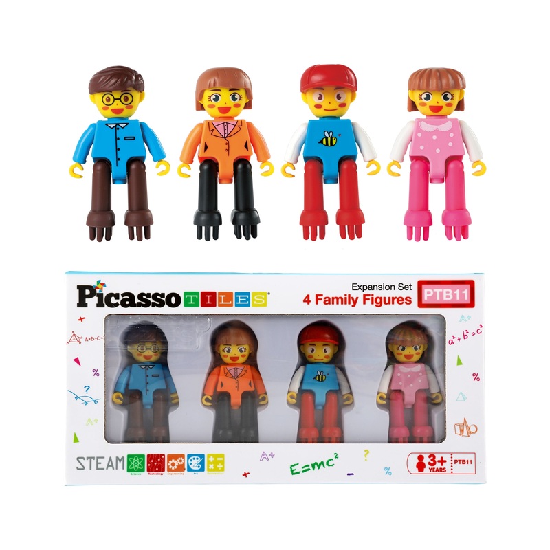 BrickLock 4 Piece Family Character People Figure Building Set