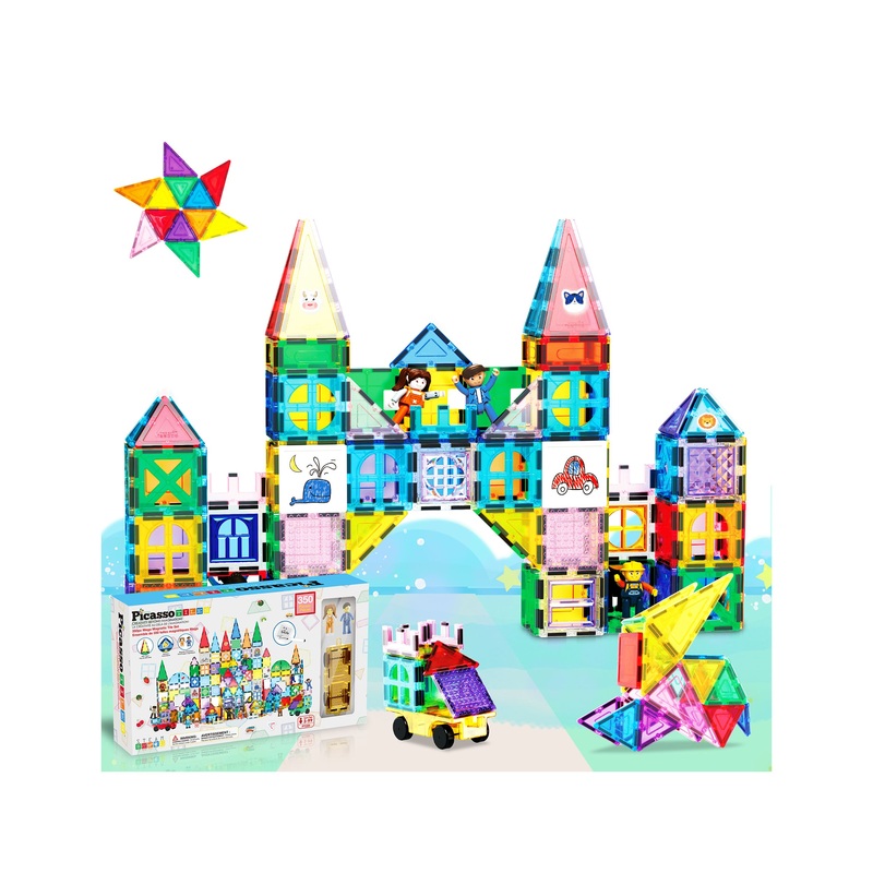 Extensive 350 Piece Master Builder Magnetic Building Block Set