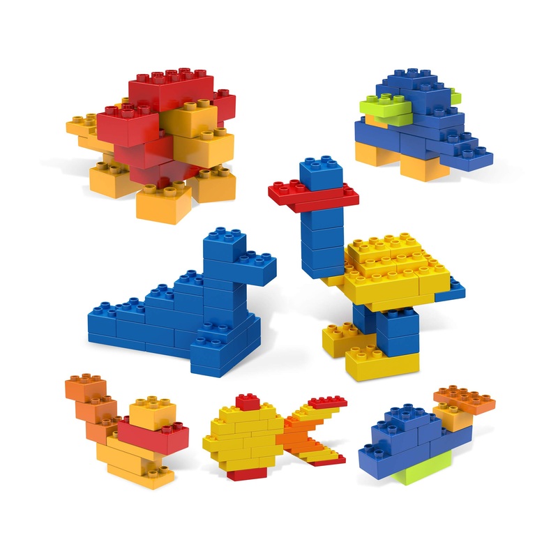 Large Colorful Brick Building Block 100 Piece Kit
