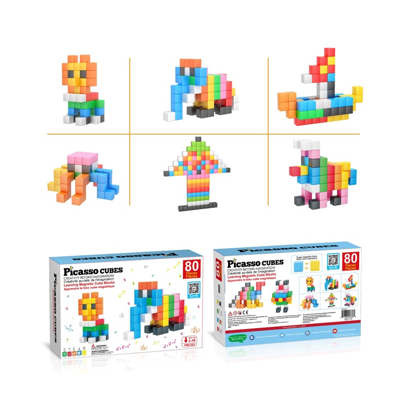 Magnet Cube Building Blocks 80 Pieces 1.2 3CM Set