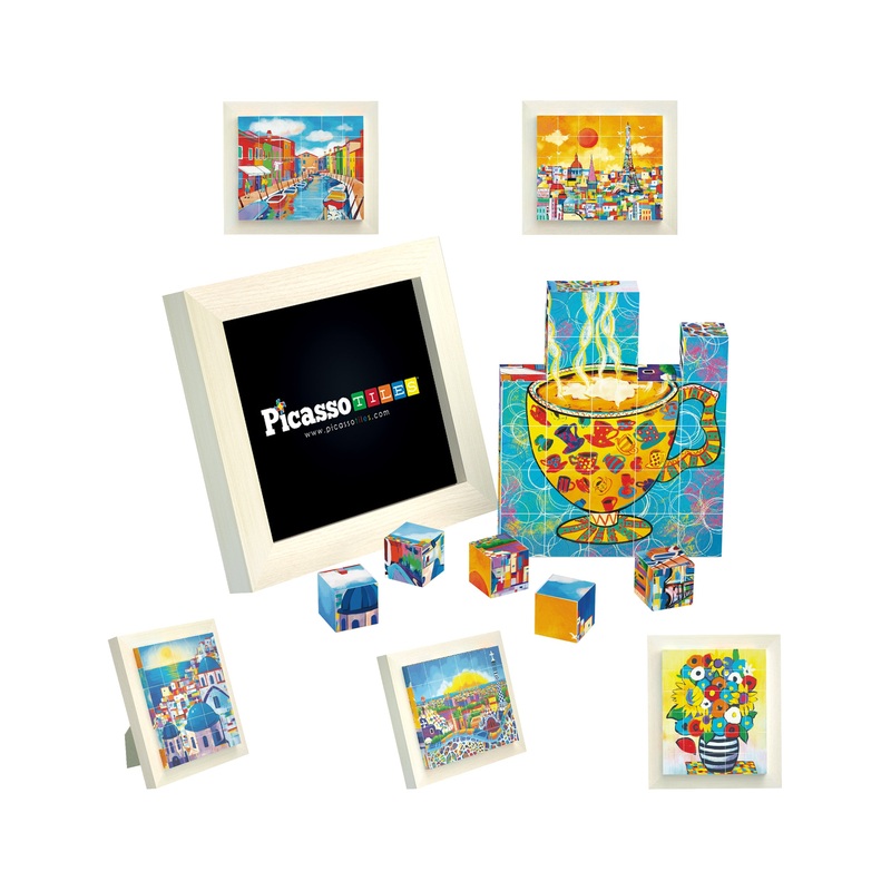 Magnet Puzzle Cubes Famous Paintings with Free Frame Stand