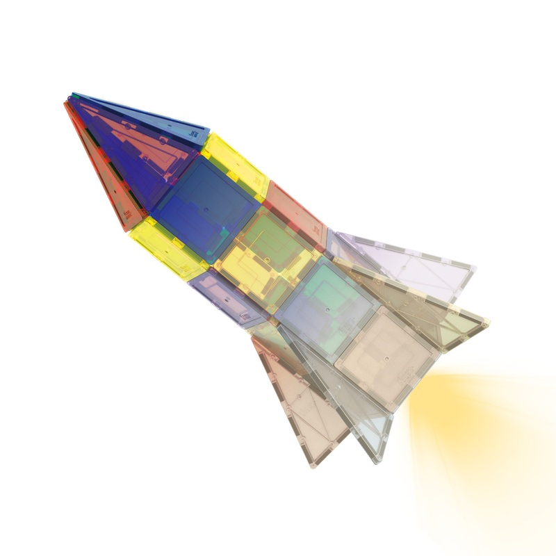 Magnet Tile UV Activated Color Changing Rocket