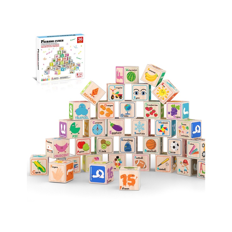 Magnetic Alphabet and Number Building Blocks