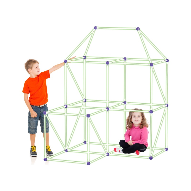 125 Piece Fort Building Kit Glow in Dark