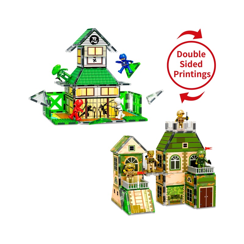 2-in-1 Ninja & Troop Combat Force Magnetic Building Set